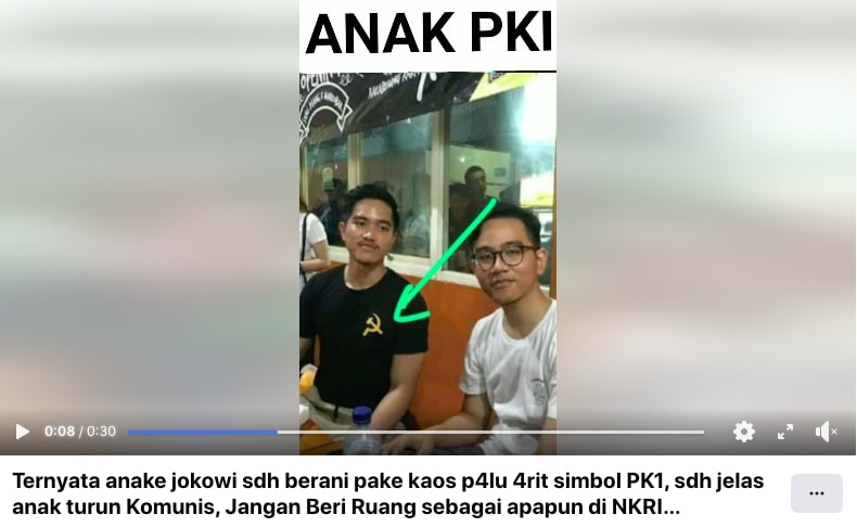 [Cek Fakta] Kaesang Pangarep Pakai Baju Lambang PKI? Ini Faktanya